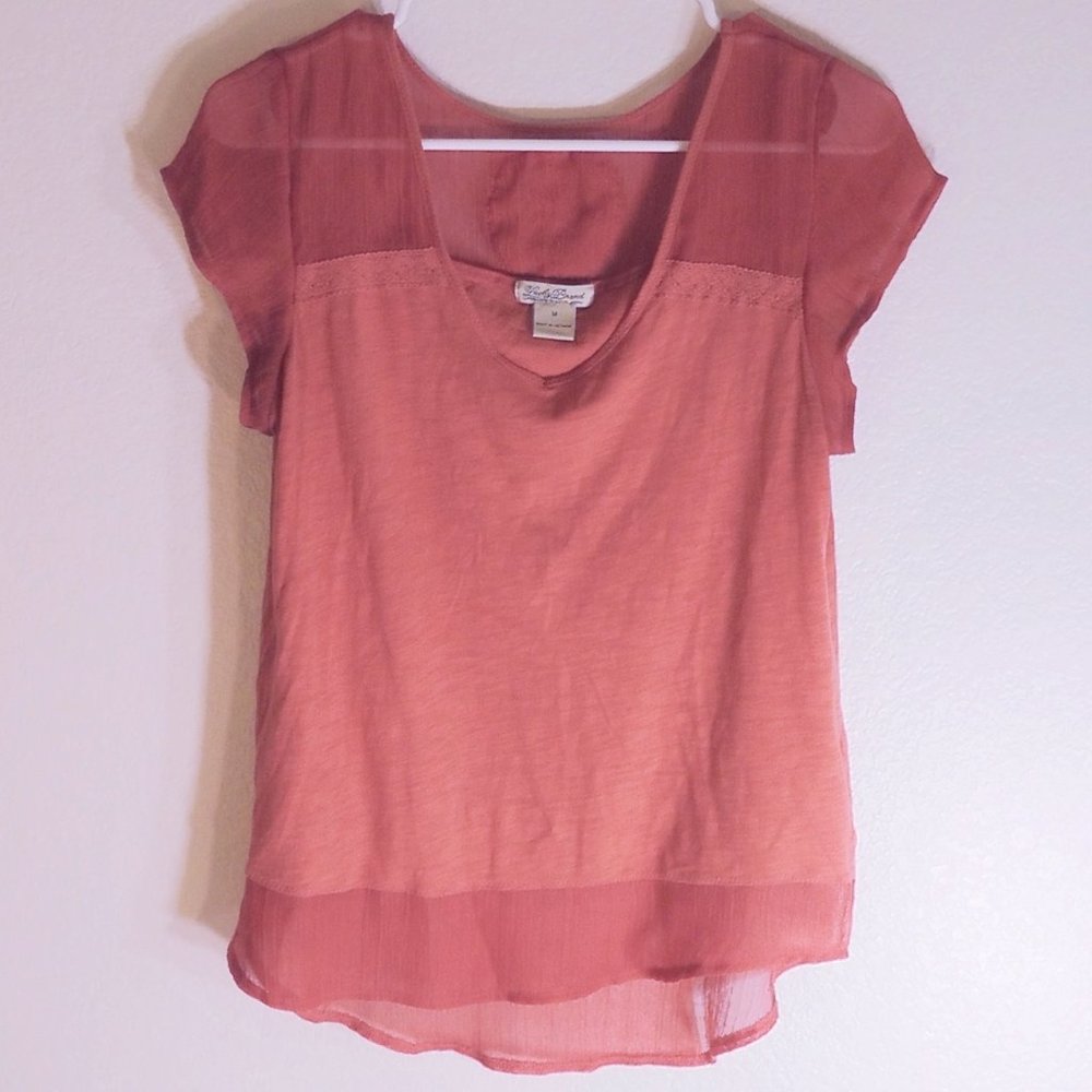 Coral Bohemian Style Shirt